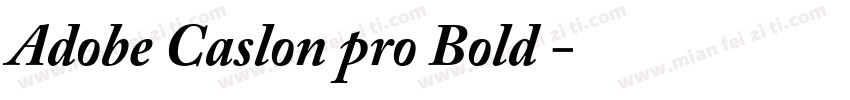 Adobe Caslon pro Bold 粗字体转换